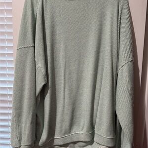 Aerie Big Hug Green Sweatshirt